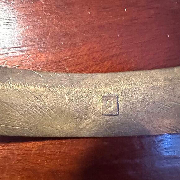 Brass Choker Brutalist Modern Retro Bold Unique Q Makers Mark Jewelry Vintage - Picture 5 of 9